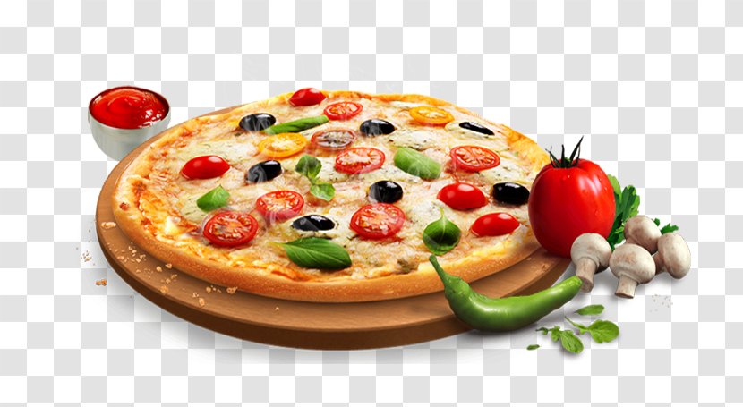 California-style Pizza Sicilian Chrono Fast Food - Italian - Menu Transparent PNG