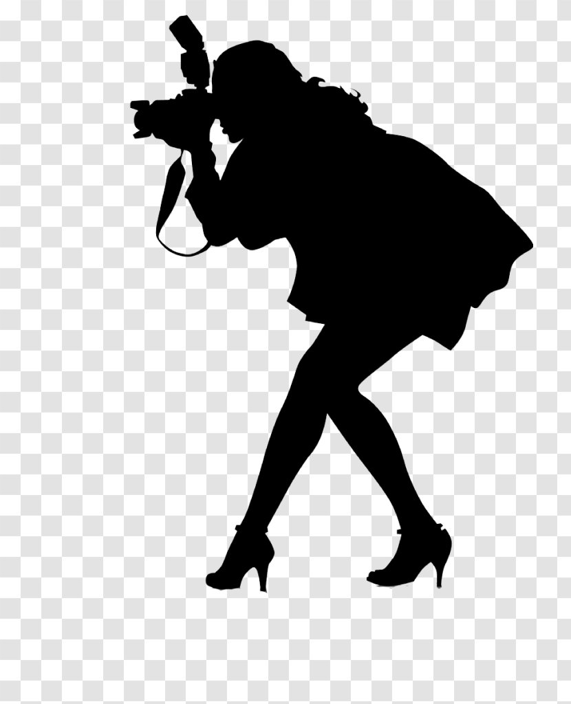 Silhouette Photography Female Camera Operator - Woman Transparent PNG
