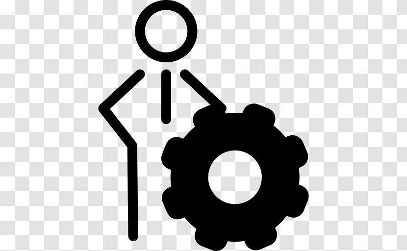 Gear Symbol Logo Person - Icon Design Transparent PNG