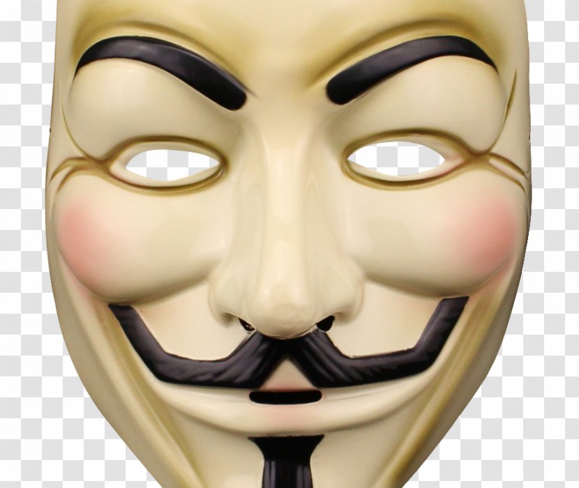 Guy Fawkes Mask Anonymous - Face Transparent PNG