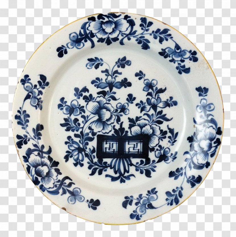 Plate Delftware Blue And White Pottery Ceramic - Tableware - Chinese Porcelain Transparent PNG