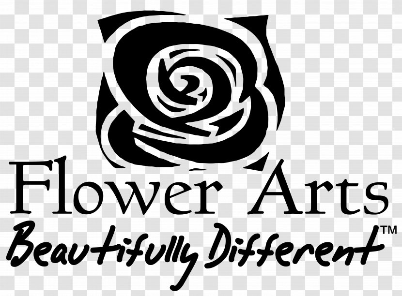 Flower Arts Logo Floral Design - Monochrome Photography - Artwork Transparent PNG