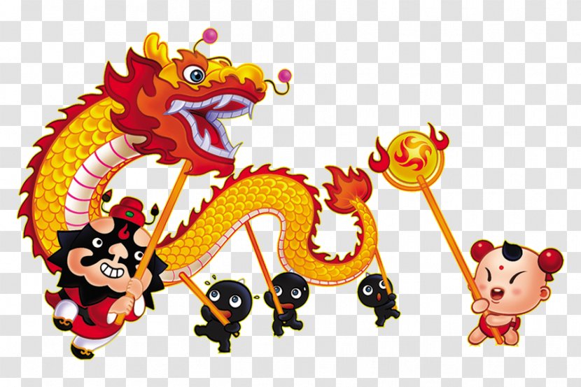 China Lion Dance Chinese New Year Dragon - Midautumn Festival Transparent PNG