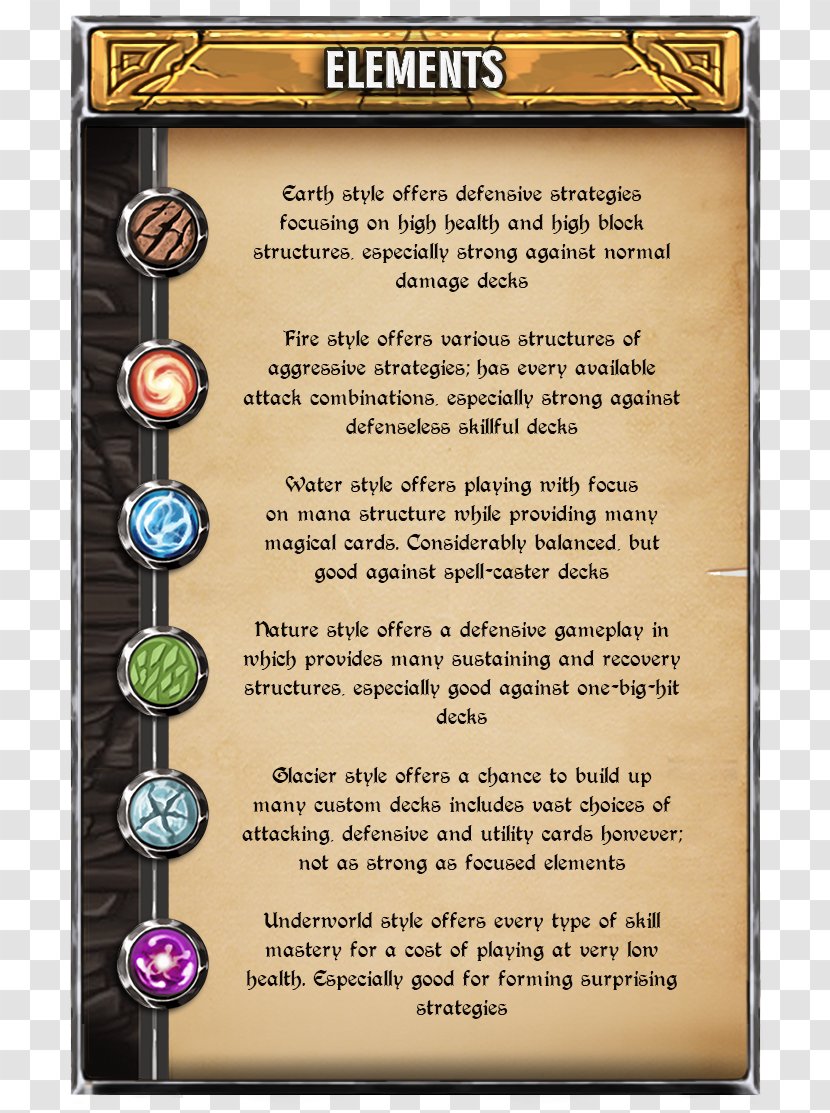 Collectible Card Game Playing Role-playing - Concept - Element Transparent PNG