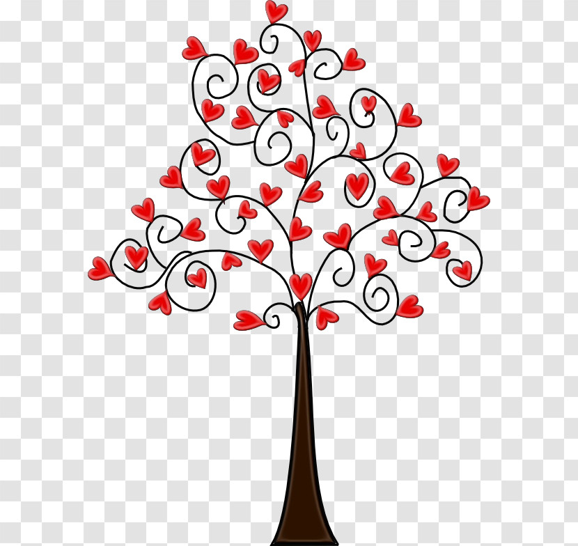 Drawing Doodle Tree Heart Pen Drawing Transparent PNG