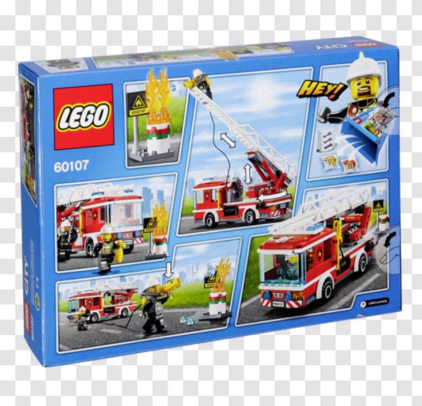 LEGO 60107 City Fire Ladder Truck Lego Toy Engine - 60139 Mobile Command Center Transparent PNG
