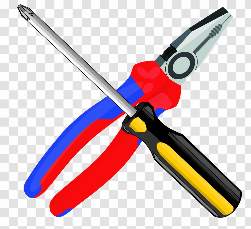 Carpenter Tool Clip Art - Diagonal Pliers - Hand Operated Tools Transparent PNG