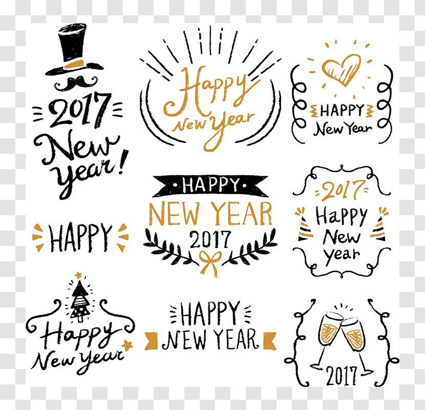 New Year's Day Christmas Eve Clip Art - Coloring Book Transparent PNG