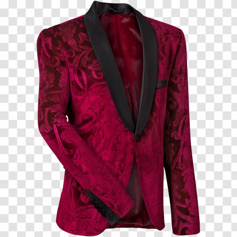 Velvet Tuxedo M. Magenta - Outerwear - Jacket Transparent PNG