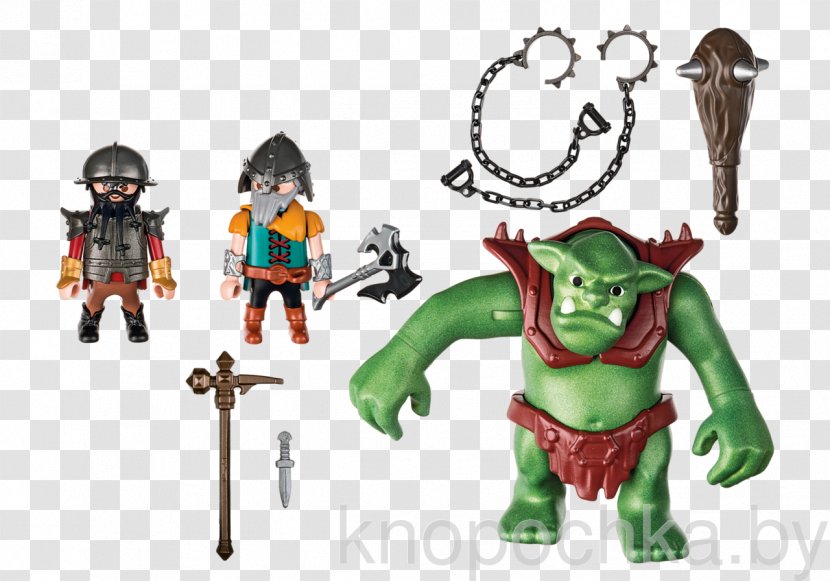 Playmobil Farmer's Wife With Hens 6965 Castle Of The Hawk Knights 6001 Giant Troll Dwarf Fighters City Action - Elf - Toy Transparent PNG