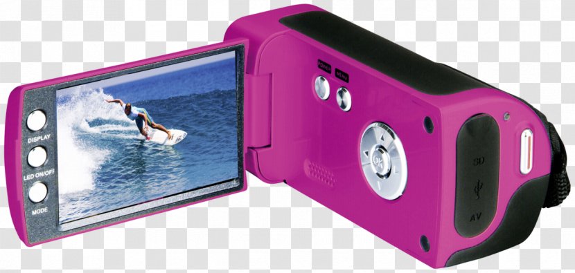 Video Cameras Easypix DVC5227 Flash Megapixel Camcorder W1024 Splash - Mobile Phone Accessories - Camera Pink Transparent PNG