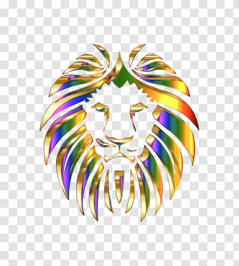 Lion Clip Art - Logo - Creative Colorful Lionhead Transparent PNG