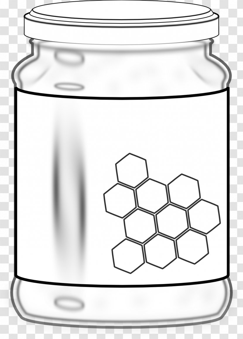 Line Art Coloring Book Honey Breakfast Clip - Net - Jar Transparent PNG