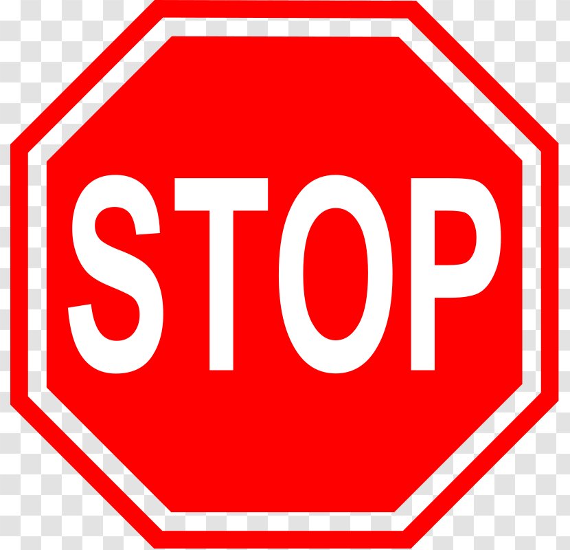 Stop Sign Free Content Traffic Clip Art - Red - Vector Clipart Transparent PNG