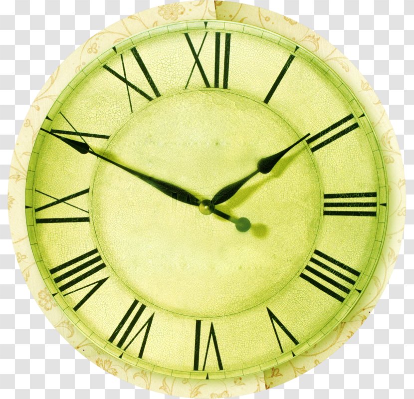 Pendulum Clock Floral Watch - Time Transparent PNG