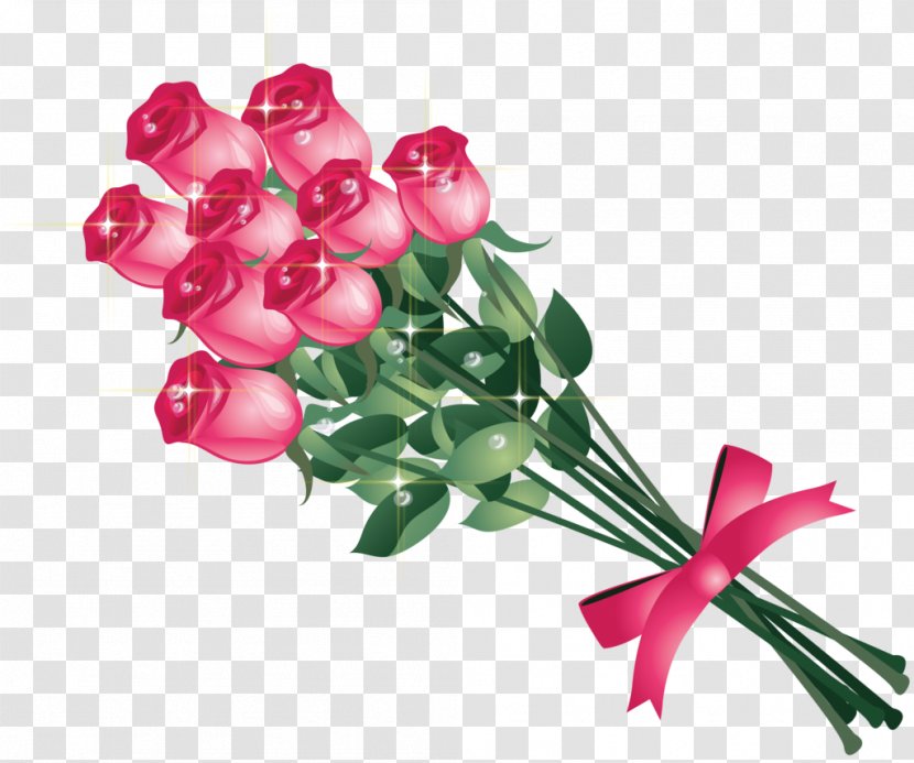 Flower Bouquet Rose Desktop Wallpaper Clip Art - A Bunch Of Flowers Transparent PNG