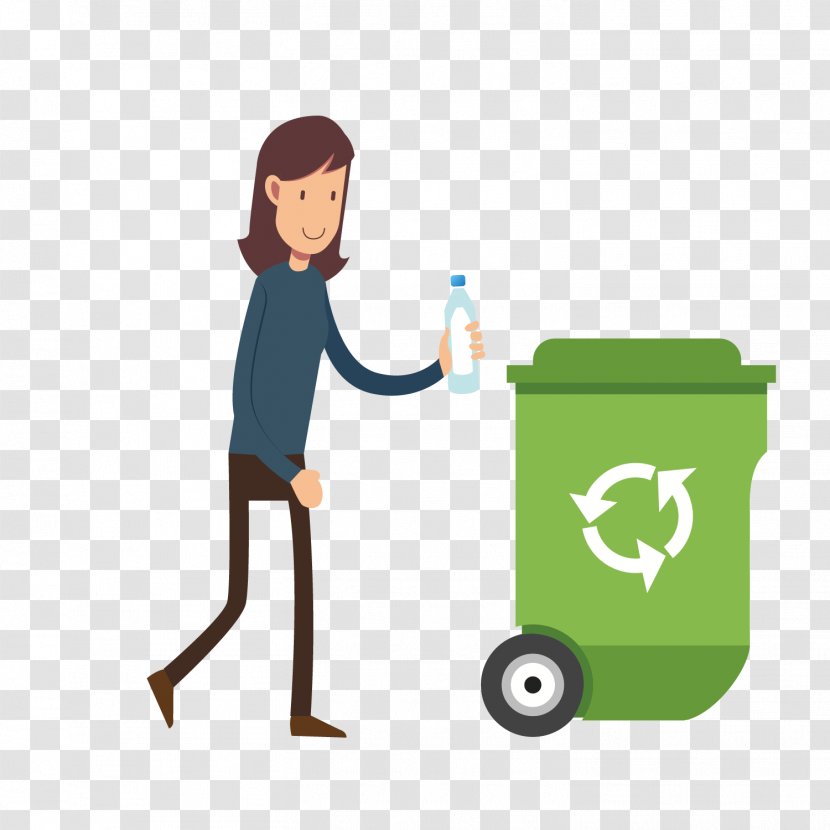 Waste Container Recycling - Throwing Rubbish Environmental Illustrations Transparent PNG