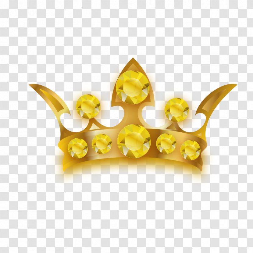 Crown Yellow - Gold - Golden Transparent PNG