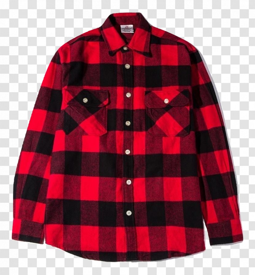 Anti Social Club Flannel Hoodie Dress Shirt - Streetwear Transparent PNG