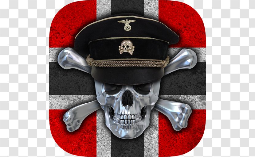 Skull And Crossbones Fond Blanc Waffen-SS Death - Nazism Transparent PNG