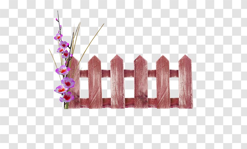 Garden Fence Drawing - Magenta - Material Transparent PNG