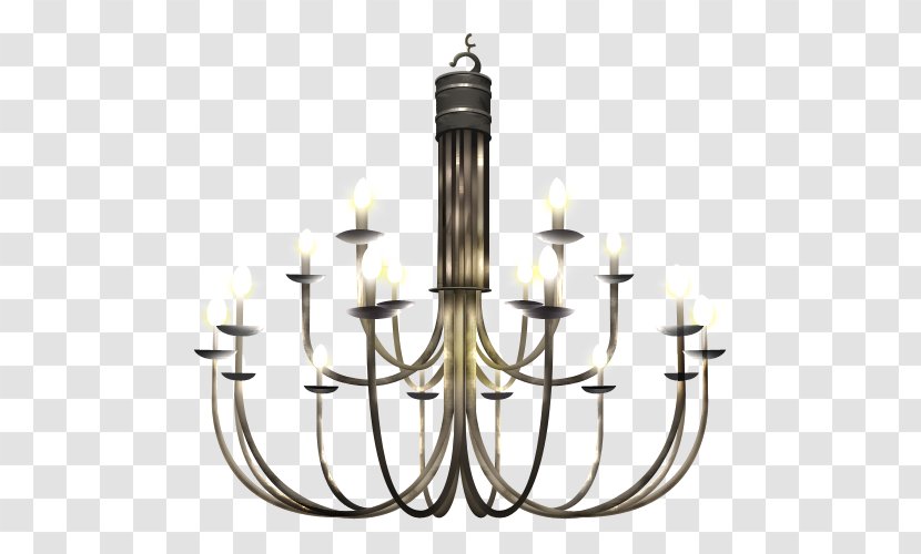 Chandelier Light Fixture Candle Clip Art - Public Domain Transparent PNG