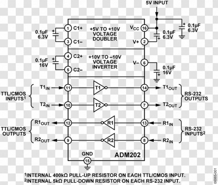 Datasheet Analog Devices RS-232 Document - Capacitor - Adm Illustration Transparent PNG