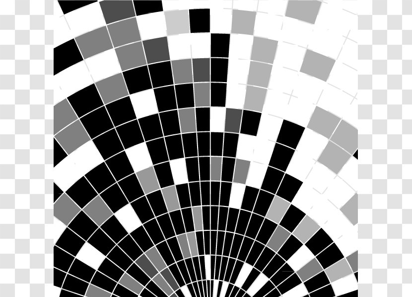 Colorful Squares Black And White Geometry - Android - SCIENCE Box Background Transparent PNG