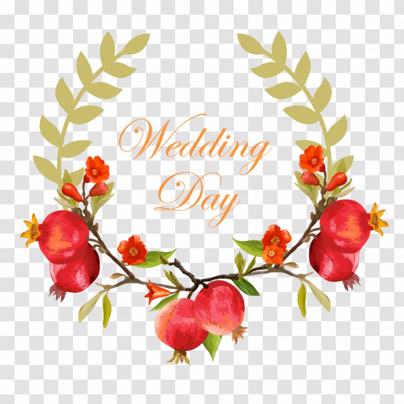 Wedding Invitation Reliability Engineering - Flower Bouquet - Pomegranate And Leaves Transparent PNG