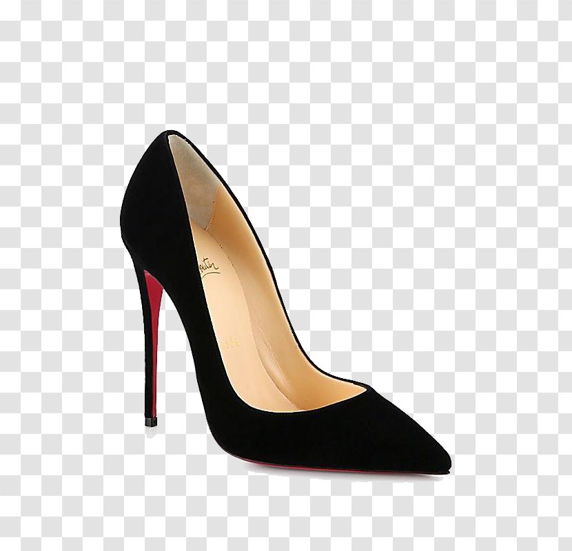 Chanel High-heeled Footwear Clothing Fashion Shoe - Christian Louboutin - French Thin Black Heels Transparent PNG