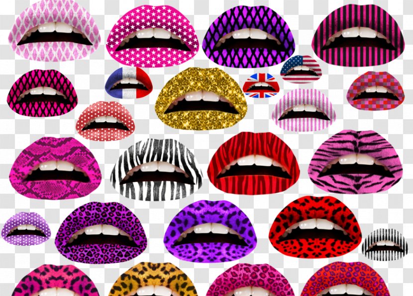 Violent Lips Tattoo Cosmetics Moustache - Abziehtattoo - No Violence Transparent PNG