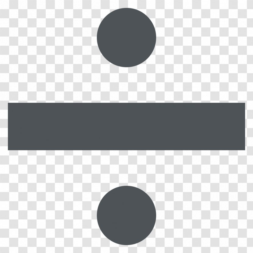 Obelus Emoji Division Symbol Sign - Rectangle - Math Transparent PNG