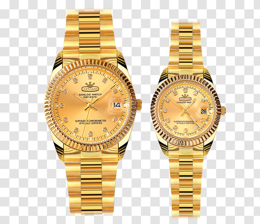 Gold Plating Analog Watch Fashion Accessory Transparent PNG