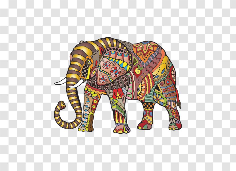Indian Elephant African Coloring Book Drawing Elephants - Color Transparent PNG