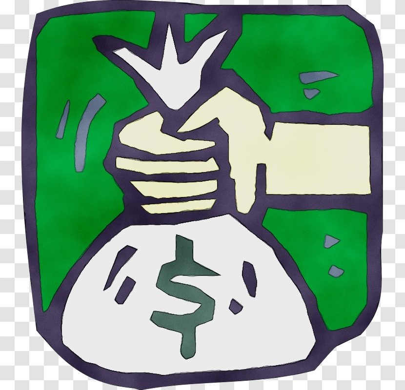 Watercolor Drawing - Money - Symbol Green Transparent PNG