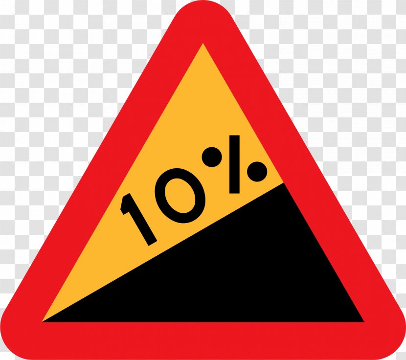 Traffic Sign Road Warning - Grade Transparent PNG