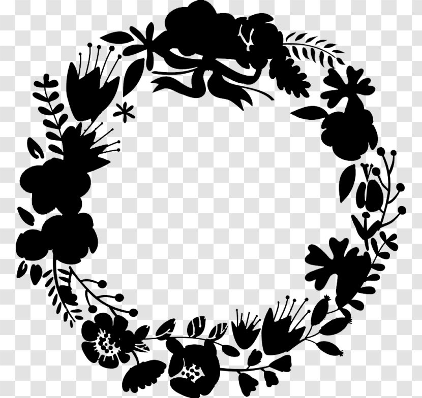Black And White Flower - Ornament - Stencil Transparent PNG