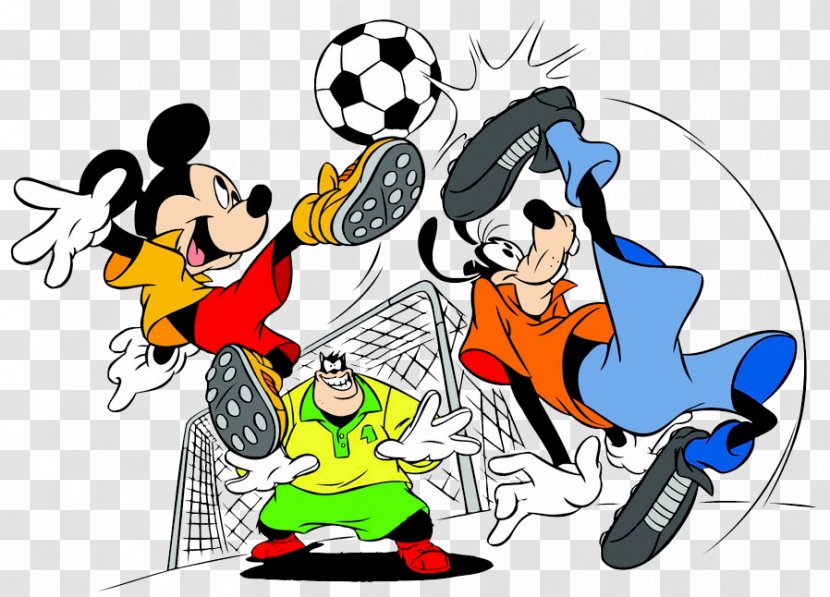 Mickey Mouse Goofy Minnie Football Player - Soccer Pictures Transparent PNG