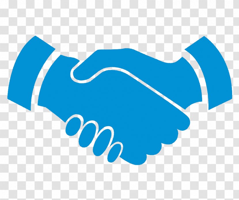 Handshake Royalty-free - Blue - Advertising Transparent PNG