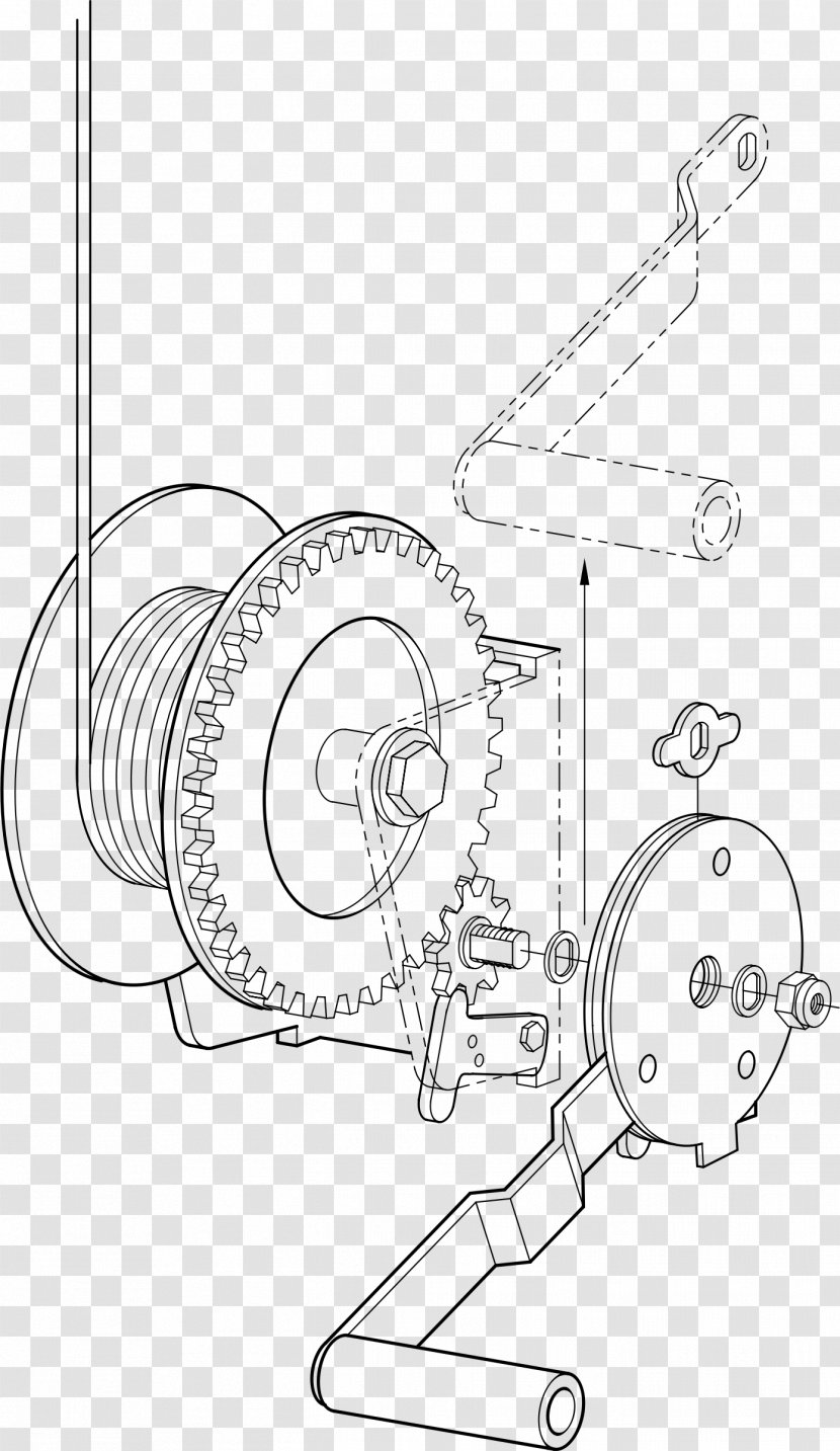Winch Hoist Clip Art - Mechanical Parts Transparent PNG