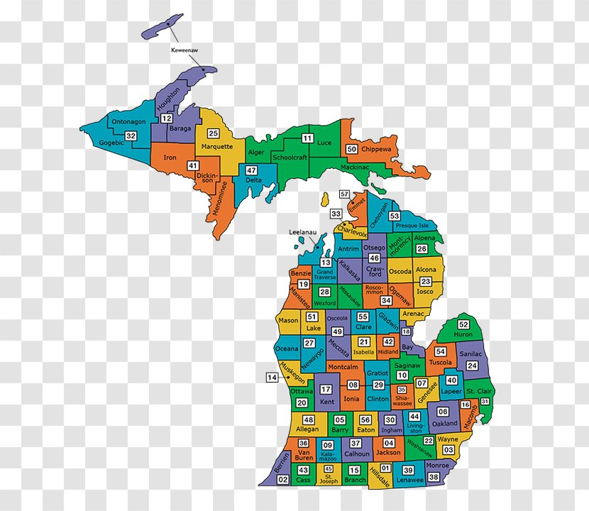 Michigan Topographic Map Transparent PNG