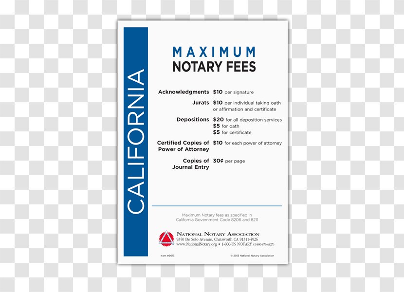 California Hell's Kitchen Notary Public Fee - Acknowledgment - Information Transparent PNG