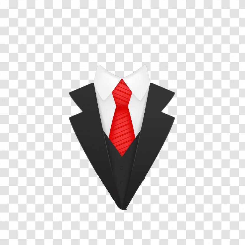 Suit Necktie Black Tie Bow - Creative Design Vector Material Transparent PNG