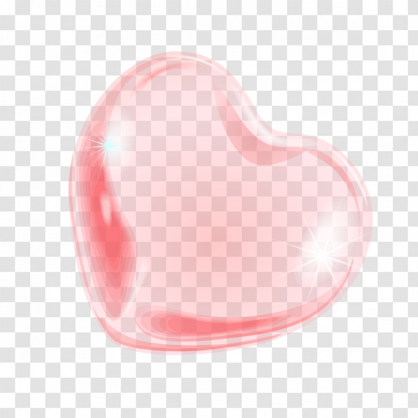 Heart - Peach - Pink Love Model Transparent PNG