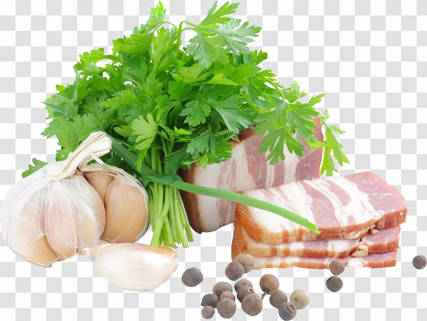 Sausage Parsley Bacon Vegetarian Cuisine Butterbrot - Restaurant Transparent PNG