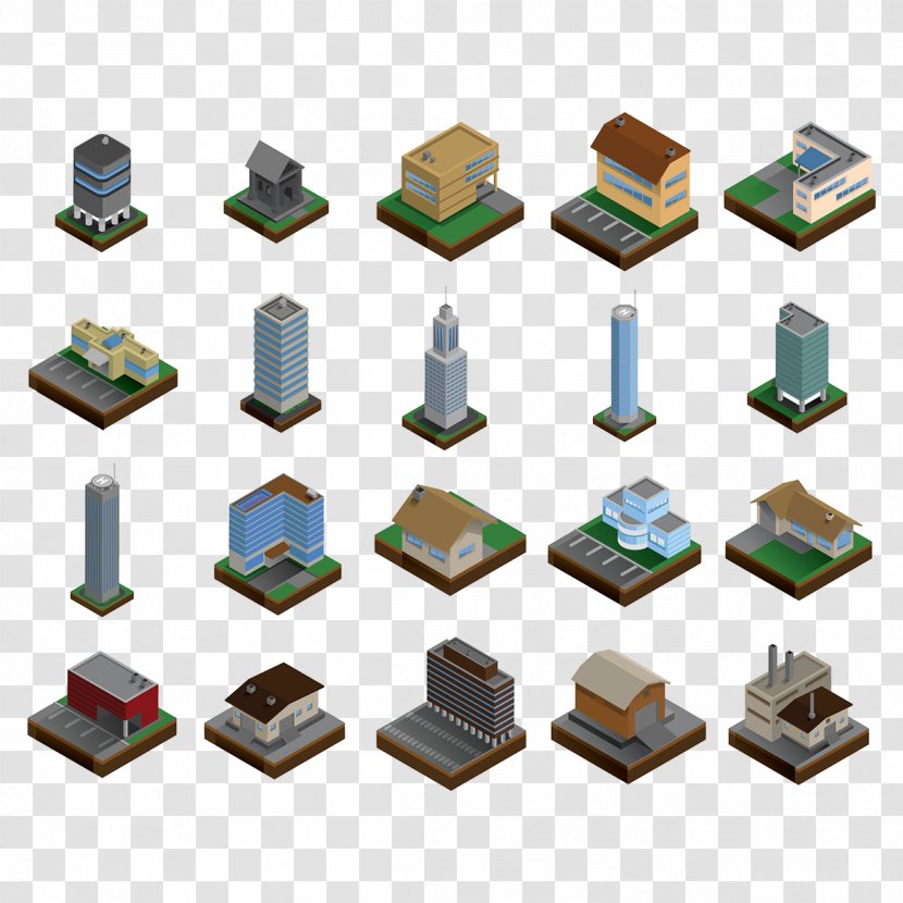 Building Vector Graphics Illustration Design - Icon - Isometric Cartoon Transparent PNG