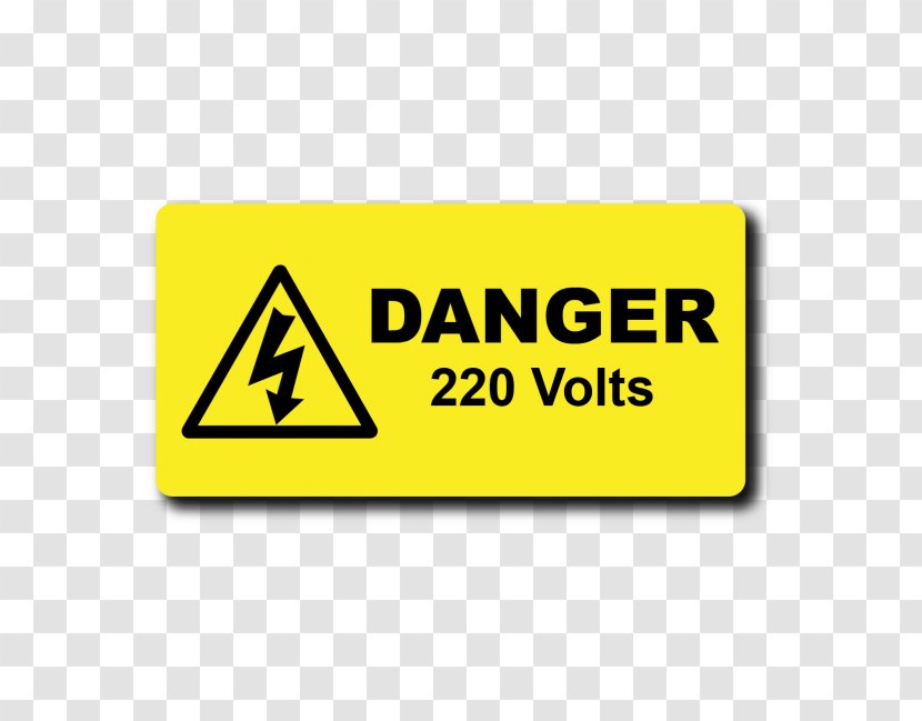 Warning Label High Voltage Sticker - Volt Transparent PNG