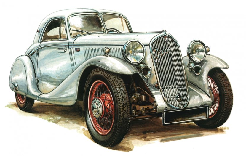 Vintage Car Antique Drawing Classic - Hot Rod - Convertible Transparent PNG