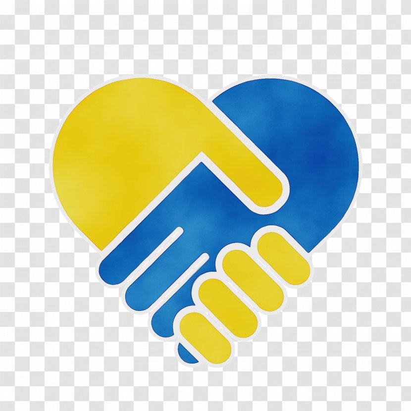 Yellow Finger Hand Gesture Electric Blue - Thumb Transparent PNG