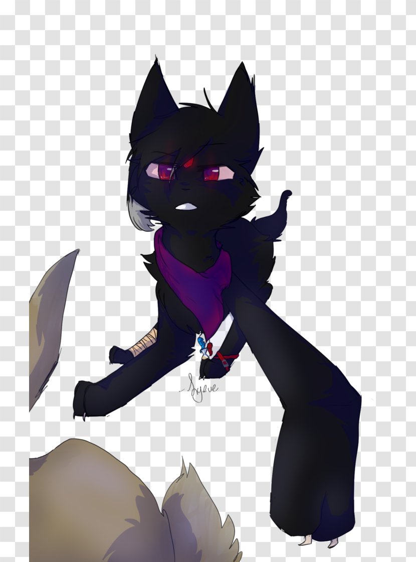 Cat Legendary Creature Cartoon Tail - Black Transparent PNG